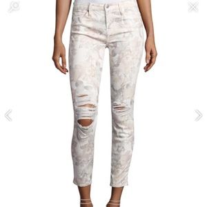 NWT 7 For All Mankind Floral Ankle Skinny Jeans